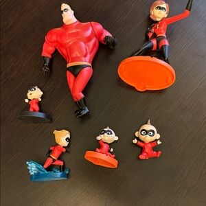 Disney The Incredibles Action Figures Set - Red, Black, Yellow